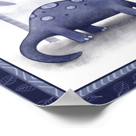 Little Roar Dinosaur - Brachiosaurus Nursery Art Poster (Hoek)