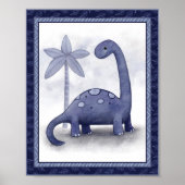 Little Roar Dinosaur - Brachiosaurus Nursery Art Poster (Voorkant)