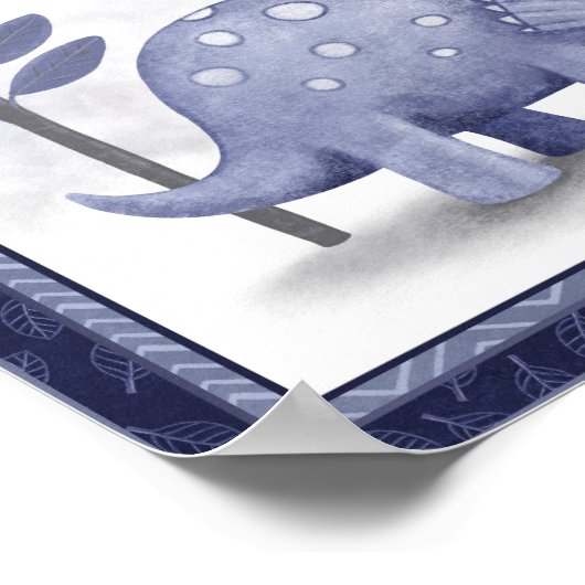 Little Roar Dinosaur - Triceratops Poster (Hoek)