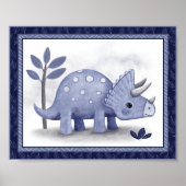 Little Roar Dinosaur - Triceratops Poster (Voorkant)