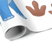 Little Roars Waterverf Baby Dinosaurus Cadeaupapier (Rol Hoek)