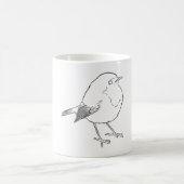 Little robin bird lineart koffiemok (Center)