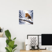 Little Robin bird Poster (Thuiskantoor)