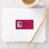 Little Robin Blue Address Label (Insitu)