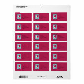 Little Robin Blue Address Label (Full Sheet)