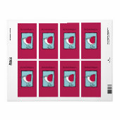 Little Robin blue Bookplate-label Etiket (Full Sheet)