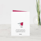 Little Robin blue Note Card Kaart (Achterkant)