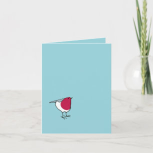 Little Robin blue Note Card Kaart