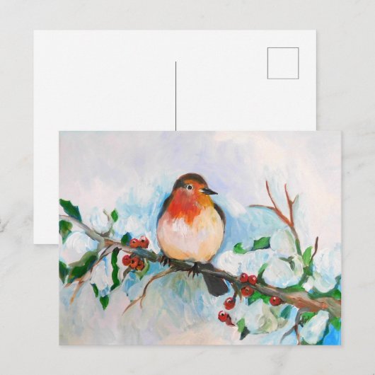 Little Robin Briefkaart (Voorkant / Achterkant)