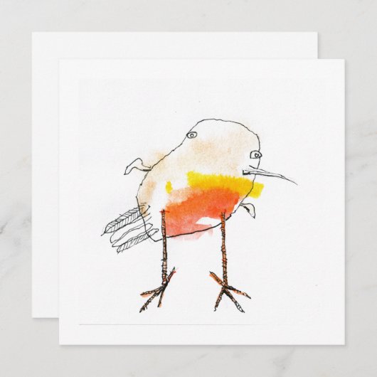 Little Robin Feestdagenkaart (Voorkant / Achterkant)