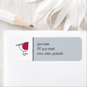 Little Robin Grey Return Address Label (Insitu)