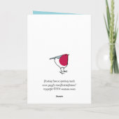 Little Robin Grey Verjaardag Kaart (Achterkant)