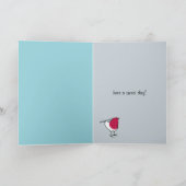 Little Robin Grey Verjaardag Kaart (Binnen)