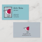 Little Robin Grey Visitekaartje (Voorkant / Achterkant)