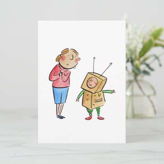 Little Robot Kaart (Staand voorkant)