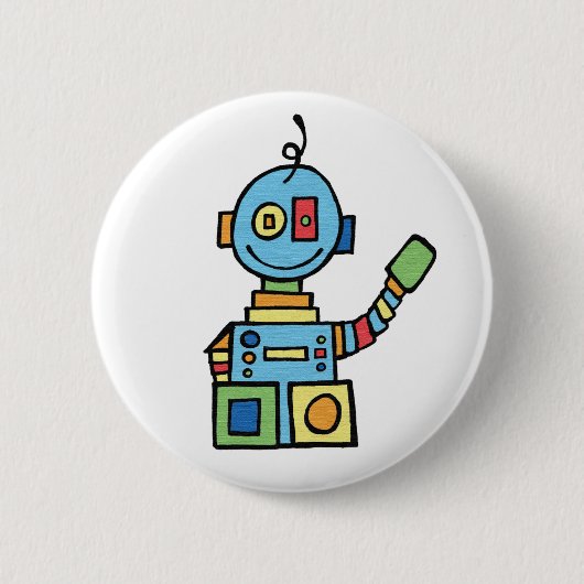 Little Robot Ronde Button 5,7 Cm (Voorkant)