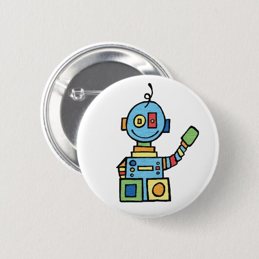 Little Robot Ronde Button 5,7 Cm (Voorkant /achterkant)