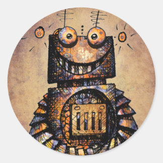 Little Robot Ronde Sticker