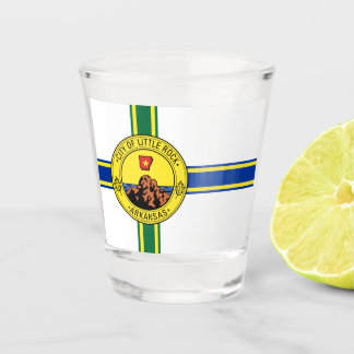 Little Rock (Arkansas) city flag Shot Glass Glas
