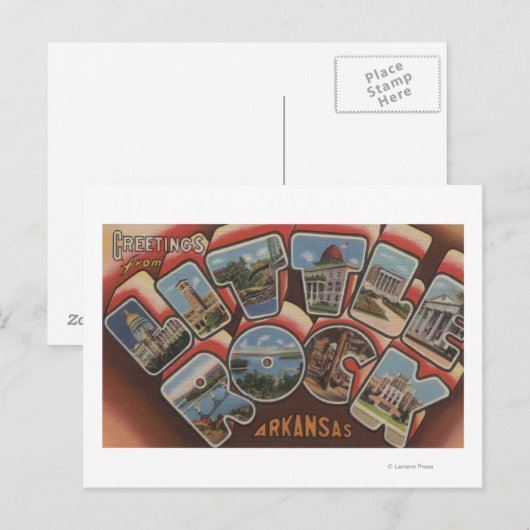 Little Rock, Arkansas - Grote Scènes 2 van de Briefkaart (Voorkant / Achterkant)