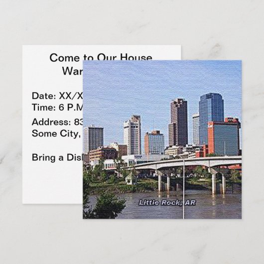 Little Rock, Arkansas Kaart (Voorkant / Achterkant)