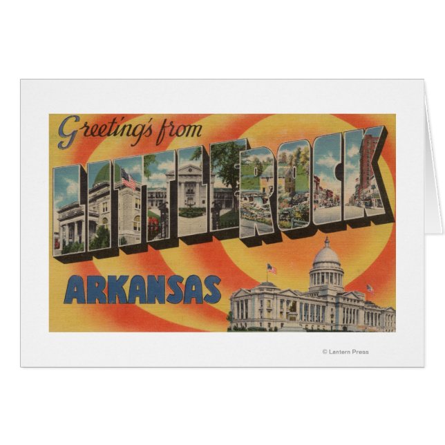 Little Rock, Arkansas - Large Letter Scenes (Voorkant Horizontaal)