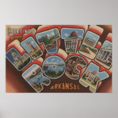 Little Rock, Arkansas - Large Letter Scenes 2 Poster (Voorkant)