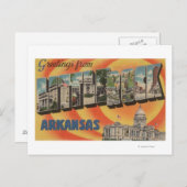 Little Rock, Arkansas - Large Letter Scenes Briefkaart (Voorkant / Achterkant)