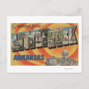 Little Rock, Arkansas - Large Letter Scenes Briefkaart