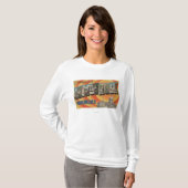 Little Rock, Arkansas - Large Letter Scenes T-shirt (Voorkant volledig)