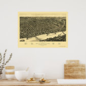Little Rock, Arkansas Panoramic Map - 1887 Poster (Keuken)
