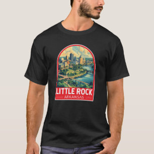 Little Rock Arkansas Reis Kunst Embleem T-shirt