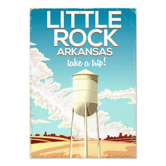 Little Rock Arkansas reisposter Foto Afdruk (Voorkant)