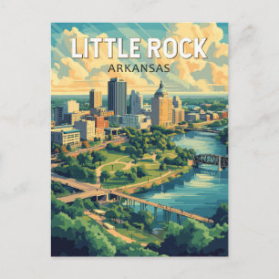 Little Rock Arkansas Reizen Kunst Vintage Briefkaart