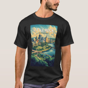 Little Rock Arkansas Reizen Kunst Vintage T-shirt