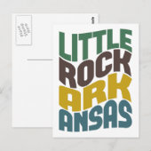 Little Rock Arkansas Retro Wave Briefkaart (Voorkant / Achterkant)