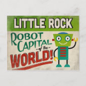 Little Rock Arkansas Robot - Funny Briefkaart (Voorkant)