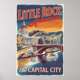 Little Rock Arkansas Schilderachtige Reis Kunst Vi Poster