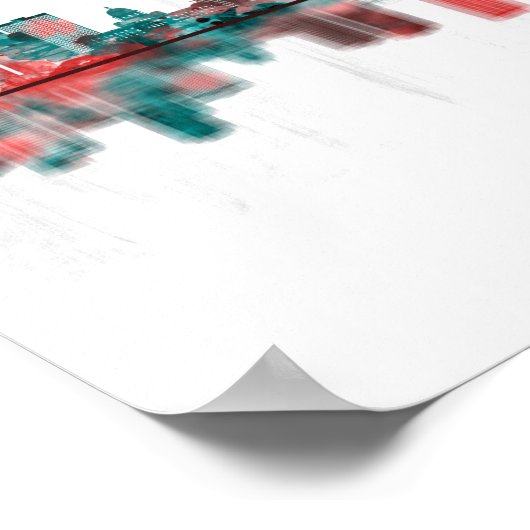 Little Rock Arkansas Skyline Poster