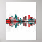Little Rock Arkansas Skyline Poster