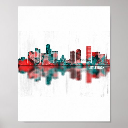 Little Rock Arkansas Skyline Poster (Voorkant)