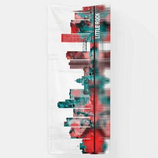 Little Rock Arkansas Skyline Spandoek (Verticaal)