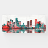 Little Rock Arkansas Skyline Spandoek (Horizontaal)