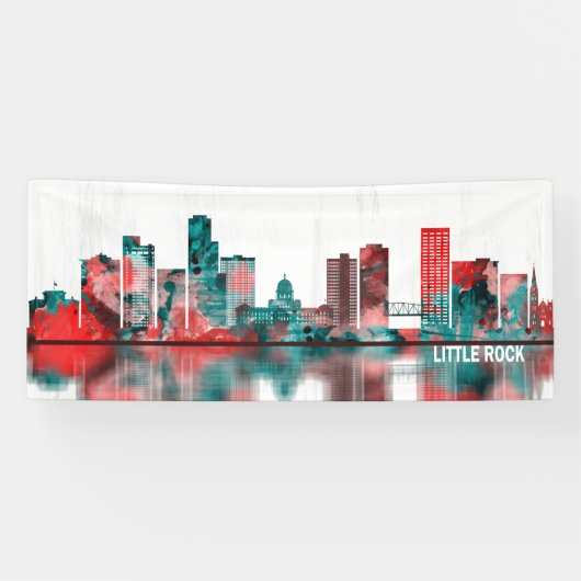 Little Rock Arkansas Skyline Spandoek (Horizontaal)