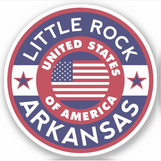 LITTLE ROCK, Arkansas Sticker (Voorkant)
