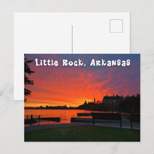 Little Rock Arkansas Sunset Briefkaart (Voorkant / Achterkant)