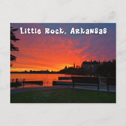Little Rock Arkansas Sunset Briefkaart (Voorkant)