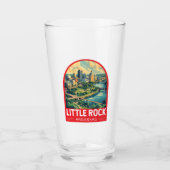 Little Rock Arkansas Travel Art Embleem Glas (Voorkant)