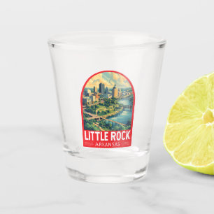 Little Rock Arkansas Travel Art Embleem Shot Glas
