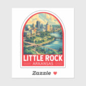 Little Rock Arkansas Travel Art Embleem Sticker (Vel)
